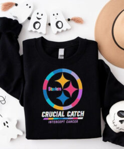 Design Pittsburgh Steelers 2024 Crucial Catch Intercept Cancer Awareness T Shirt