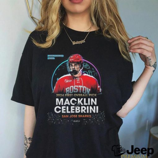 Design San Jose Sharks Select Forward Macklin Celebrini With The First Overall Selection In The NHL Draft 2024 Vintage T Shirt