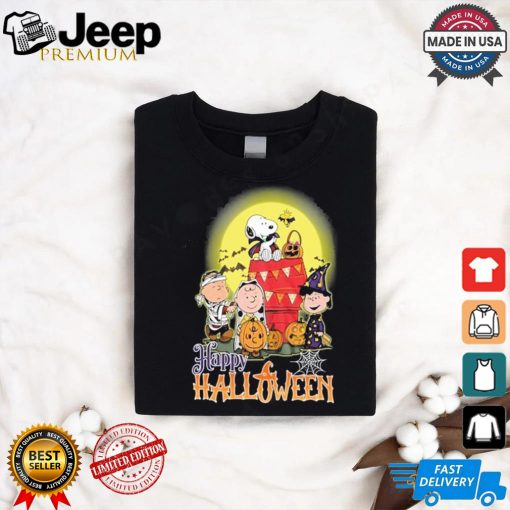 Design Snoopy With Charlie Brown And Friends Happy 2024 Halloween T Shirt