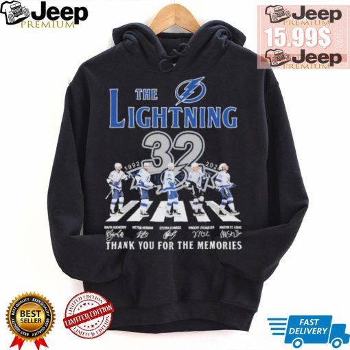 Design Tampa Bay Lightning 32 Years Signature Thank You For The Memories T Shirt