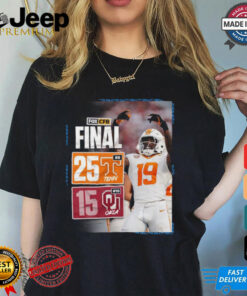 Design Tennessee Volunteers wins 25 15 Oklahoma Sooners football 2024 SEC opening final score shirt