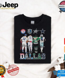 Design Texas Rangers Dallas Mavericks Dallas Stars Dallas Cowboys Proud State Signatures Shirt