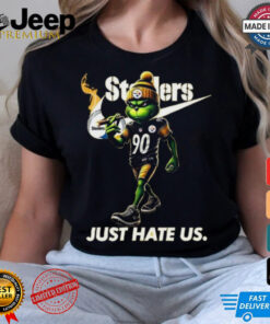 Design The Grinch X Pittsburgh Steelers Nike Just Hate Us Christmas Shirt