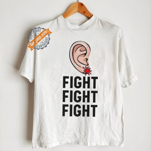 Design Trump Head Cartoon Bloody Ear 2024 Vote Survivor Fight Fight Shirt