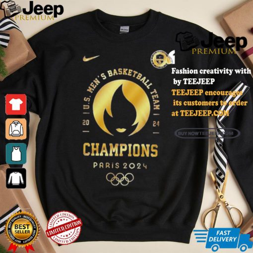 Design USA Team Men’s Basketball Olympic Paris 2024 Gold Medal Shirt