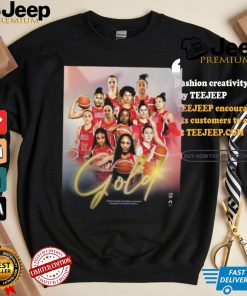 Design Usa Basketball Gold 2024 Paris Olympic Games Women’s Basketball Poster Shirt