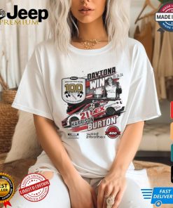 Designs Harrison Burton Checkered Flag Sports White 2024 Coke Zero Sugar 400 Race Winner T Shirt