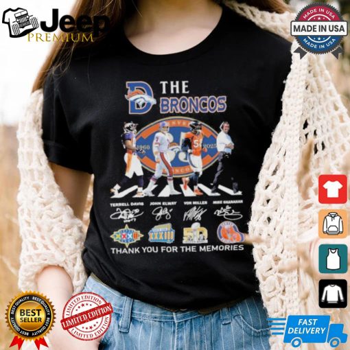 Designs The Denver Broncos Thank You For The Memories T Shirt