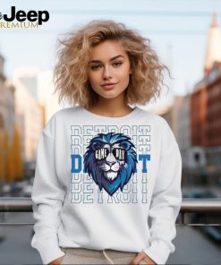 Detroit Gameday Tailgate Football Head Lion wear glasses shirt