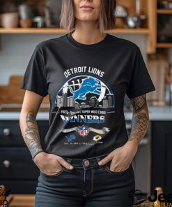 Detroit Lions 2023 2024 NFC Super Wild Card Winners Skyline NFL Playoffs Divisional January 14 2024 At Ford Field Stadium T Shirt