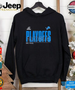 Detroit Lions 2024 One Pride Playoffs shirt featuring bold 