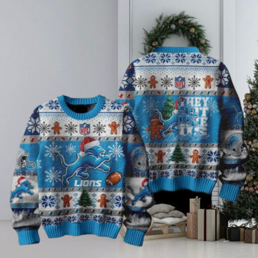 Detroit Lions 2024 They Not Like Us Lions Christmas Ugly Sweater