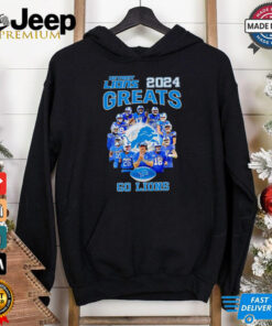 Detroit Lions 2024 greats go Lions players and coach shirt