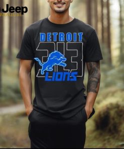 Detroit Lions 313 Logo Football T Shirt