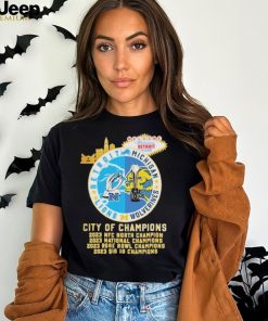 Detroit Lions And Michigan Wolverines Detroit City Of Champions Shirt