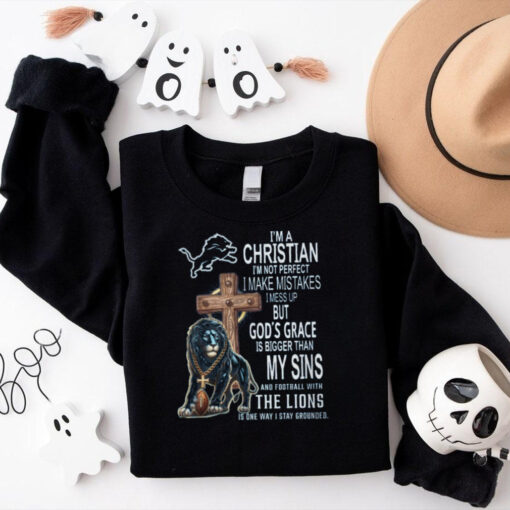 Detroit Lions Christian Faith God’s Grace Football T Shirt