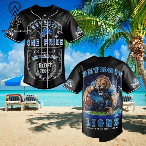 Detroit Lions Classic Full Printing Baseball Jersey