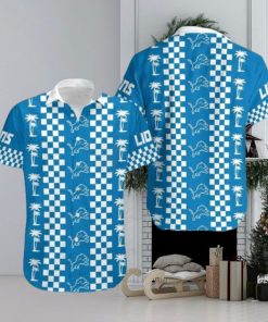 Detroit Lions Coconut Trees Gifts For Football Fans Nfl Hawaiian Shirt