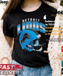 Detroit Lions Gradient Helmet T shirt