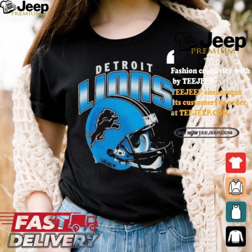 Detroit Lions Gradient Helmet T shirt