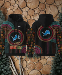 Detroit Lions Happy Kwanzaa Hoodie