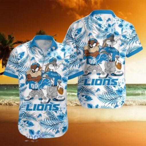 Detroit Lions Hawaiian Shirt Taz and Bugs For NFL Team