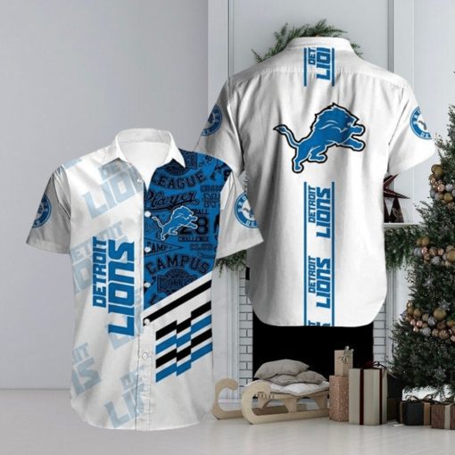 Detroit Lions Hawaiian Short Sleeves Hawaiian Shirt