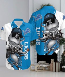 Detroit Lions Jack Skellington And Zero Hawaiian Shirt