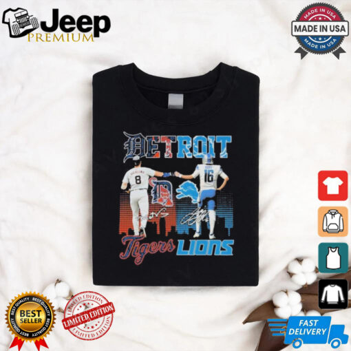 Detroit Lions Jared Goff Detroit Tigers Matt Vierling True Stars 2024 Signatures Shirt