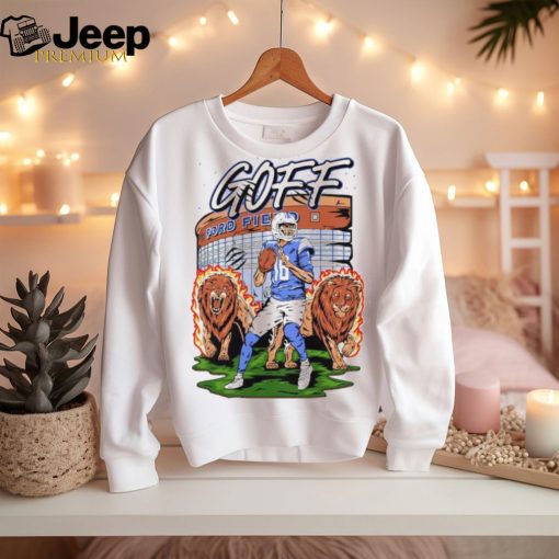 Detroit Lions Jared Goff Ford Field stadium fire lions shirt