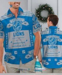 Detroit Lions King Of Football Americas Team Hawaiian Shirt