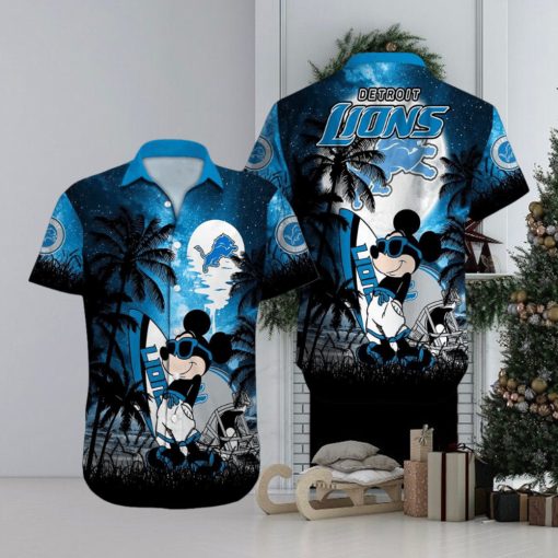 Detroit Lions Mickey Mouse Hawaiian Shirt