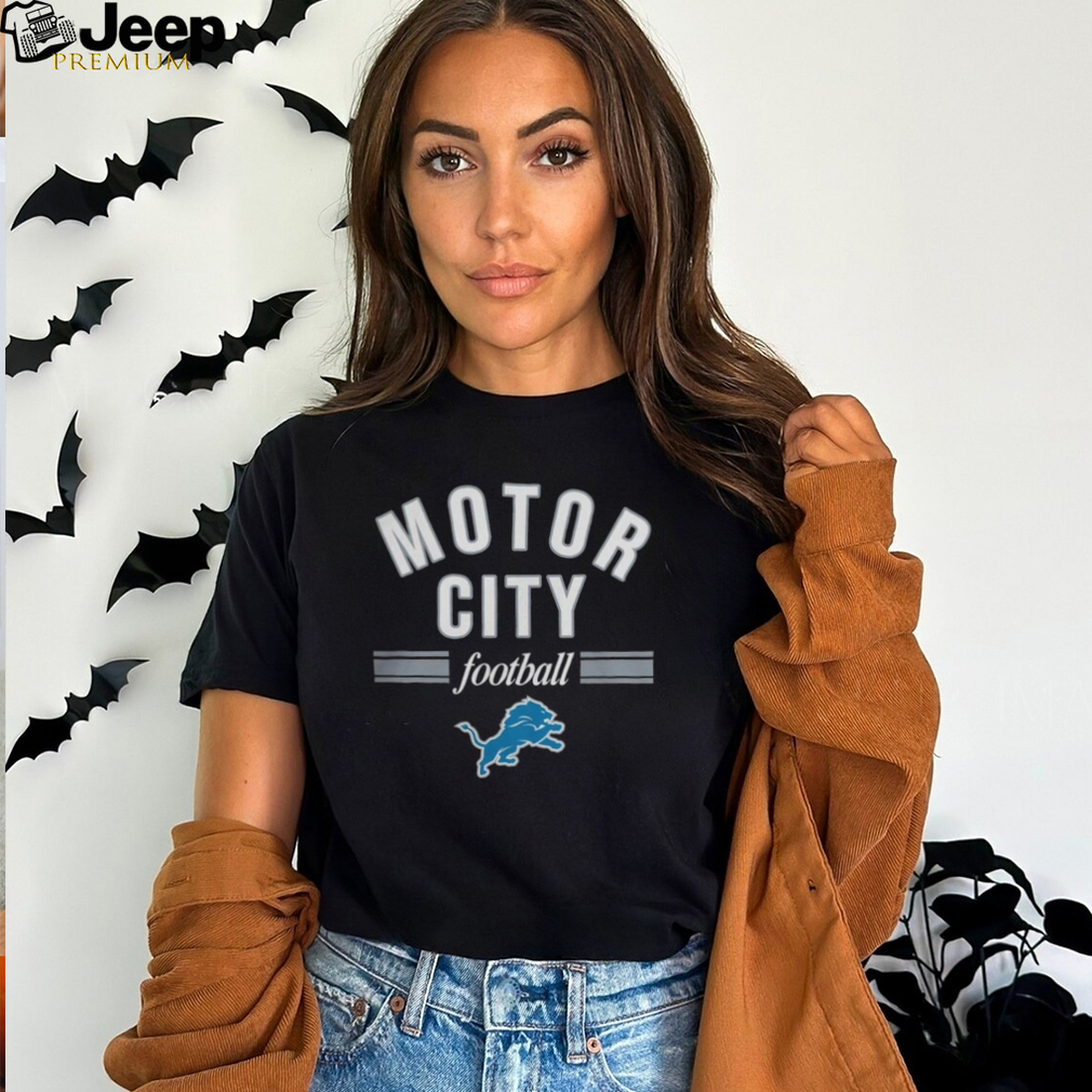 Detroit Lions Motor City Football Logo Blue TShirt - teejeep