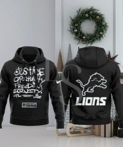 Detroit Lions NFL Justice Opportunity Equity Freedom Hoodie 3D