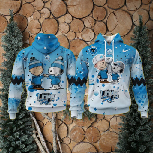 Detroit Lions NFL Snoopy and Charlie Brown Peanuts 75th Anniversary Hoodie