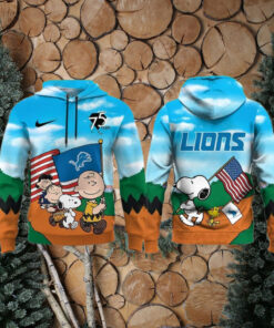 Detroit Lions NFL This Is America Snoopy Peanuts 75th Anniversary Hoodie