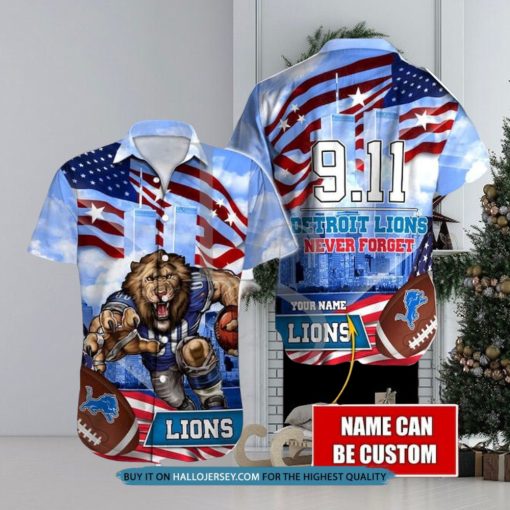 Detroit Lions Never Forget 911 Hawaiian Shirt