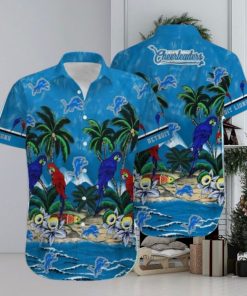 Detroit Lions Parrot Island NFL Hawaiian Shirt for fans