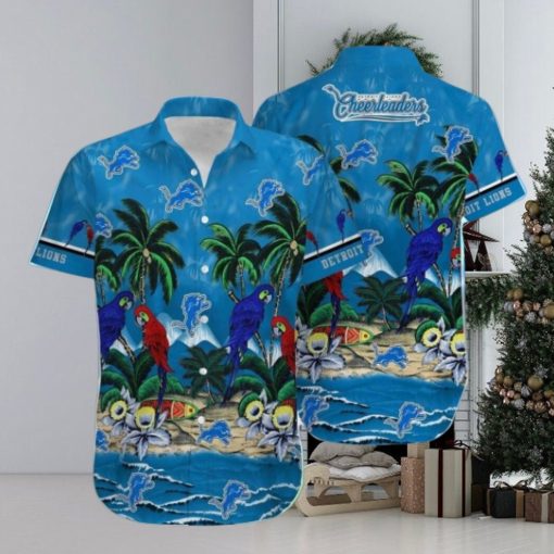 Detroit Lions Parrot Island NFL Hawaiian Shirt for fans