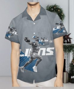 Detroit Lions Player 14 3D All Over Print Summer Beach Hawaiian Shirt with Pocket