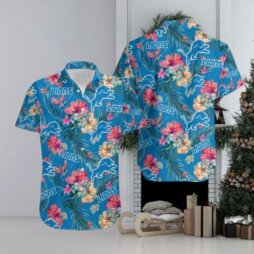 Detroit Lions Summer Button Up Shirt Hawaiian Shirt