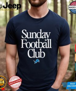 Detroit Lions Sunday Football Club Heavyweight T Shirt