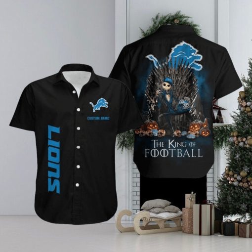 Detroit Lions The King Of Football Custom Name Hawaiian Shirt