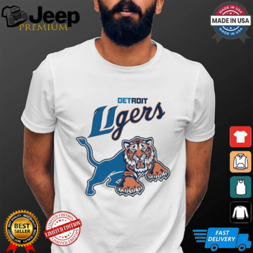 Detroit Lions Tigers Half Logo Parody 2024 t shirt