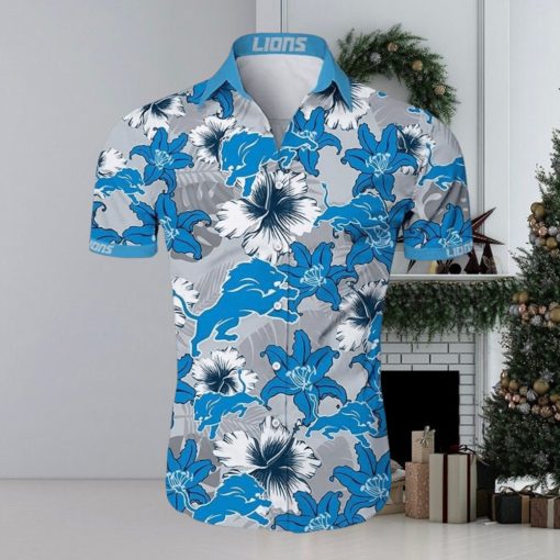 Detroit Lions Tropical Outfit Hawaiian Shorts Beach Short Shirt