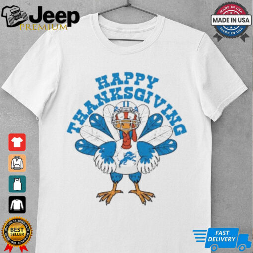 Detroit Lions Turkey Happy Thanksgiving T Shirt