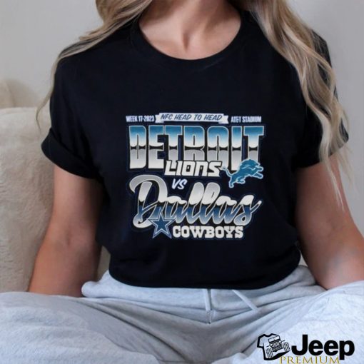 Detroit Lions Vs Dallas Cowboys NFC Head to Head AT&T Stadium Logo Shirts