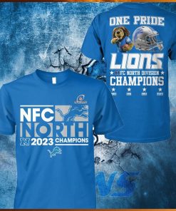 Detroit Lions nfc north 2023 champions back to back shirt