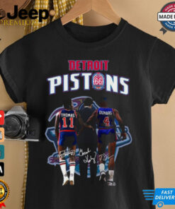 Detroit Pistons 66th Anniversary Thomas And Dumars Signatures 2024 Shirt