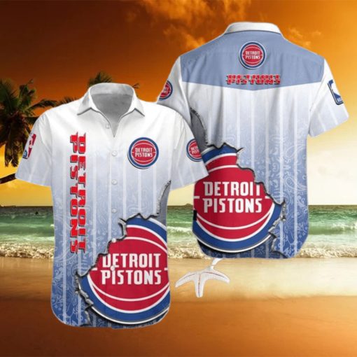 Detroit Pistons Blue Hawaiian Shirt Style Gift